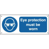 Eye Protection Must Be Worn Aluminium Sign