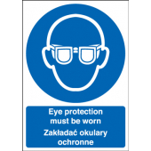 Eye Protection Must Be Worn Polish Language Sign