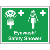 Eyewash And Emergency Shower Sign