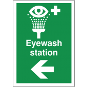 Eyewash Station Arrow Left Sign