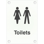 Female And Male Toilet Sign In Frosted Acrylic