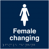 Female Changing Symbol Tactile Braille Information Signs
