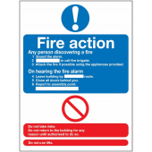 Fire Action Construction Site Fluted Polypropylene Sign is a type of message sign that has been designed and manufactured with building and construction sites in mind, fluted polypropylene material is used for the production of these signs