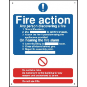 Fire Action Notice Vandal Resistant Signs