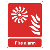 Vandal Resistant Fire Alarm With Flames Signs