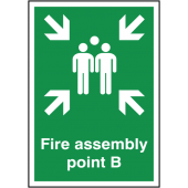 Fire Assembly Point With Letter B Signs