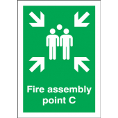 Fire Assembly Point With Letter C Sign