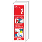 Fire Blanket Identification How To Use Pack Of 6 Signs