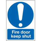 Fire Door Keep Shut Reflective Mandatory Sign