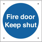 Fire Door Keep Shut Vandal Resistant Signs are a mandatory message type of information sign which is manufactured for being used and displayed on fire doors around areas which might be subject to vandalism such as graffiti or being damaged by sharp object