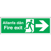 Fire Exit Allanfa Dan Arrow Right Sign