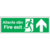 Fire Exit Allanfa Dan Arrow Up Sign