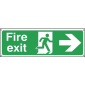 Fire Exit Arrow Right Aluminium Sign