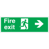 Fire Exit Arrow Right Tactile And Braille Signs
