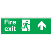 Fire Exit Arrow Up Tactile And Braille Signs