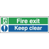 Fire Exit Keep Clear Reflective Signs