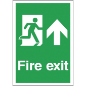 Fire Exit Running Man And Arrow Up Signs