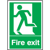 Fire Exit With Running Man Left Fire Door Sign
