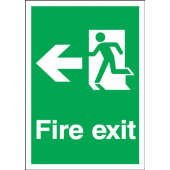 Fire Exit With Directional Arrow Left Signs