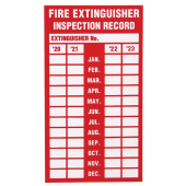 Fire Extinguisher Inspection Record Labels
