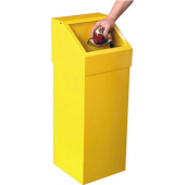 Push Flap Litter Bin Yellow With Liner