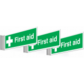 3 Pack First Aid Corridor Signs
