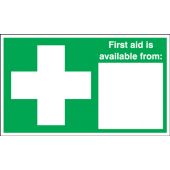 First Aid Is Available From: Sign