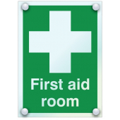 First Aid Room Sign In Stylish Acrylic Material