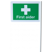 First Aider Flag Desk Or Wall Mountable