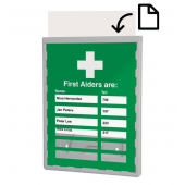 First Aiders Are Telephone Update Sign Insert System