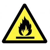 Flammable Symbol Vinyl Safety Labels On-a-Roll