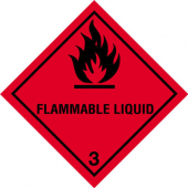 Flammable Liquid 3 Hazard Warning Diamonds
