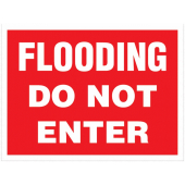 Flooding Do Not Enter Stanchion Signs