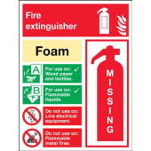 Foam Fire Extinguisher Missing Sign
