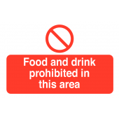 Food and Drink Prohibited On-The-Spot Labels