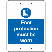 Foot Protection Must Be Worn Post Mount Sign