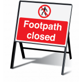 Footpath Closed Stanchion Information Signs