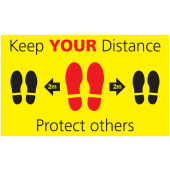 Footprints Keep YOUR Distance Social Distance Signs