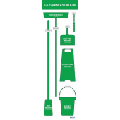 Fully Stocked Cleaning Station Shadow Board Green