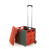 Folding Box Truck Ideal For Deliveries Grey Red With Lid