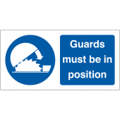 Guards Must Be in Position Vinyl Labels On-a-Roll