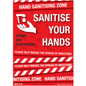 Hand Sanitising Zone Sanitise Your Hands Poster