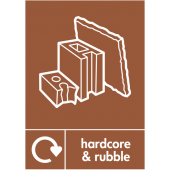 Hardcore And Rubble WRAP Recycling Signs