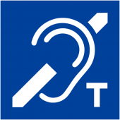Hearing Loop Symbol Vinyl Safety Labels On-a-Roll