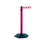 Heavy Duty Red Post With Red & White Webbing