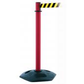 Heavy Duty Red Post With Yellow & Black Webbing