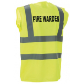 Pre Printed High Visibility Fire Warden Waistcoat