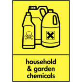 Household And Garden Chemicals Waste WRAP Recycling Signs