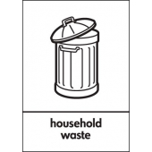 Household Waste WRAP Recycling Sign