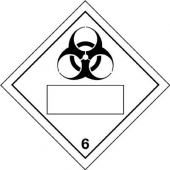 Infectious Substance 6 Hazard Warning Diamond Placards